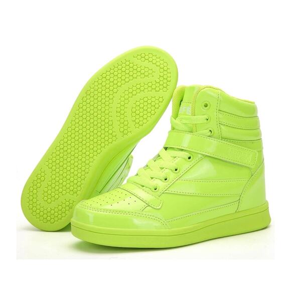 Neon UBFEN Hidden Wedge Sneaker Booties Women's Size 11 - Picture 3 of 6